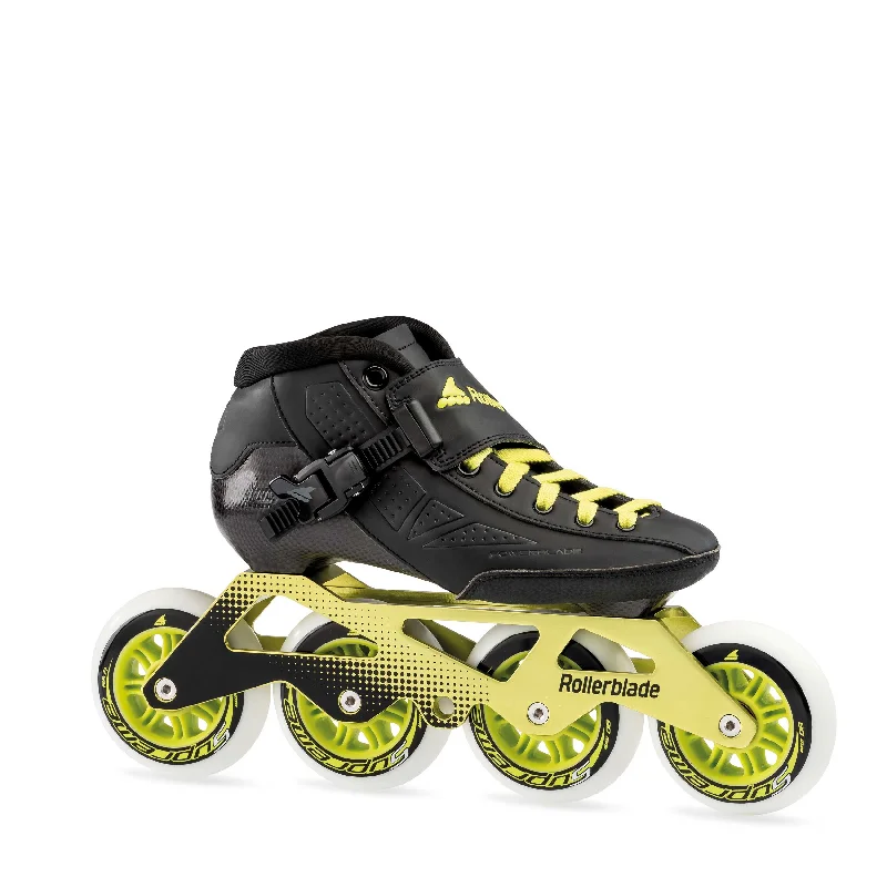 Custom Skates with Performance Bearings-Rollerblade Powerblade Jr - Black Gold - Size EU 38 (unisex skates) SALE