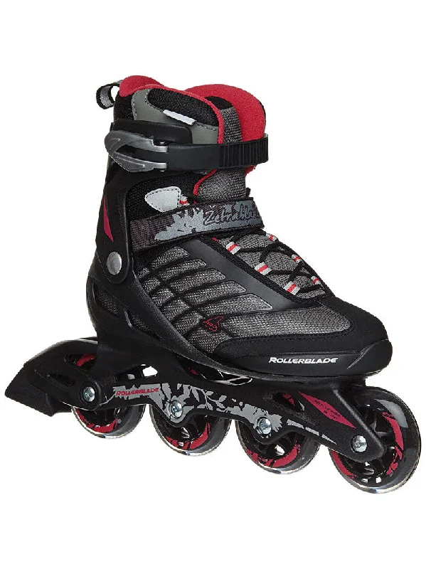 Custom Skates with Vibrant Color Combinations-Rollerblade Zetrablade Black/Cherry Women's Complete Skate - Sizes 8,9, and 10 Only - Super SALE